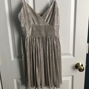 A/X Shimmery champagne babydoll dress